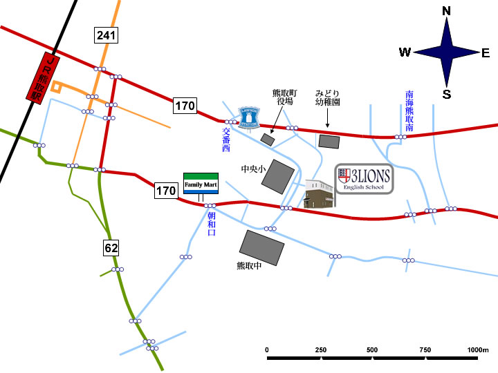3Lions English School Location Map